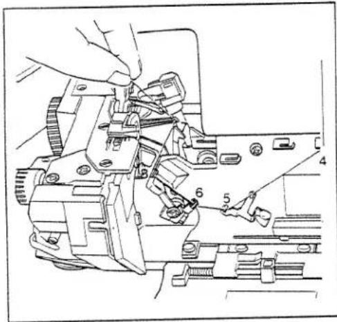 PFAFF hobbylock 787 - Threading the left looper - 1