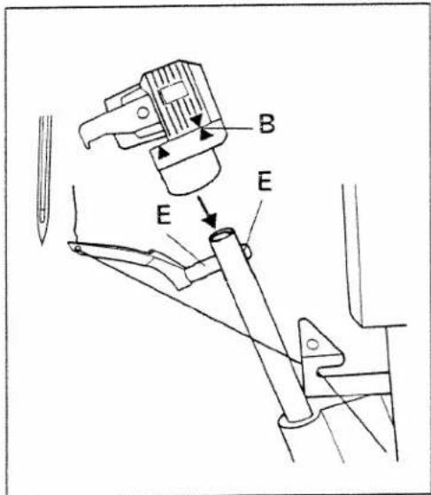 PFAFF hobbylock 787 - Inserting the tape: - 1