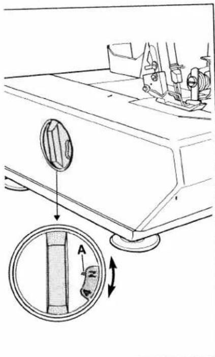 PFAFF hobbylock 795 - Raising the upper knife: - 5