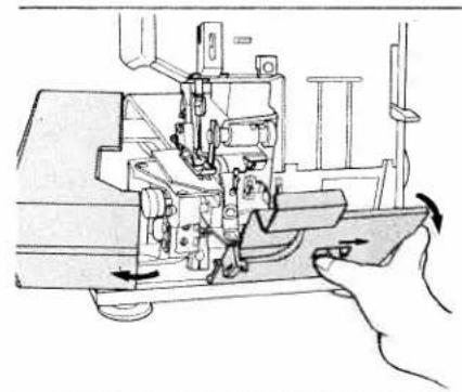 PFAFF hobbylock 795 - Preparing for threading - 2