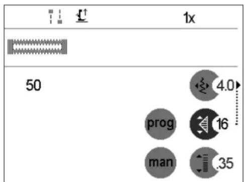 PFAFF performance 2058 - Buttonhole programs - 1