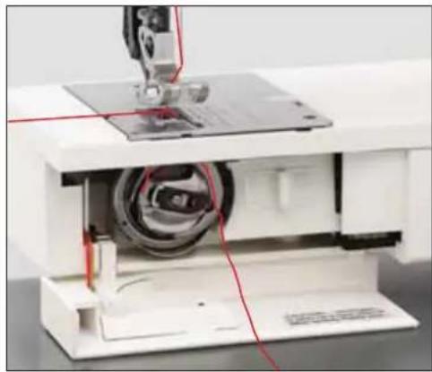 PFAFF performance 2058 - Bringing up the bobbin thread - 1