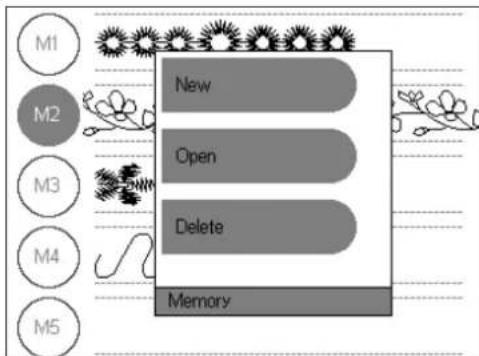 PFAFF performance 2058 - Open the stitch sequence menu - 2