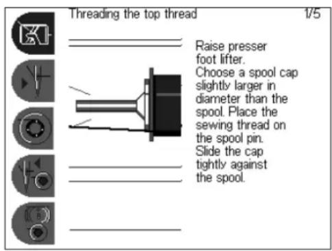 PFAFF performance 2058 - Info system - 1