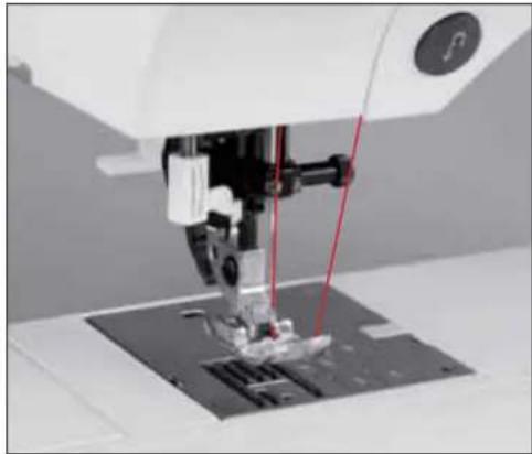 PFAFF performance 2058 - Winding the bobbin through the needle - 1