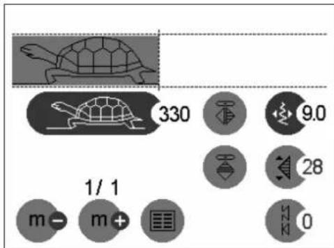 PFAFF performance 2058 - Open the stitch sequence menu - 1