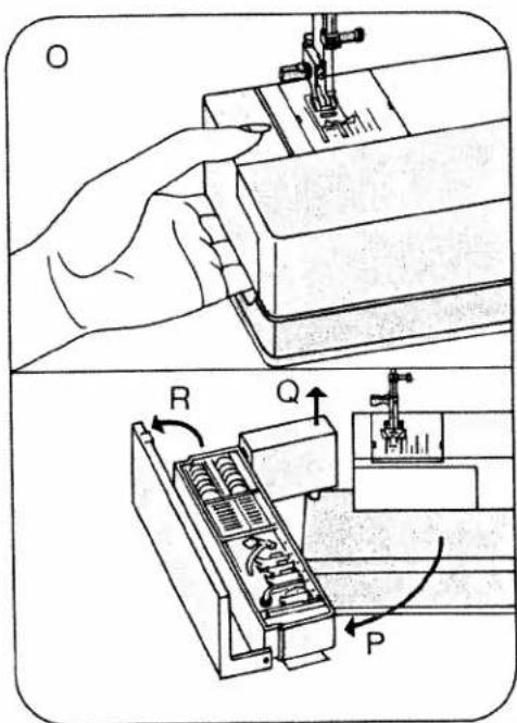 PFAFF tiptronic 1067 - Removing and opening the detachable work support - 4