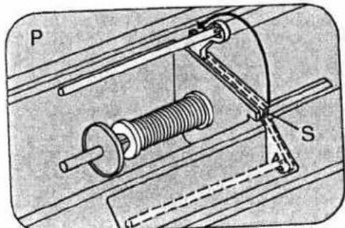 PFAFF tiptronic 1067 - Placing spool of thread on pin - 3