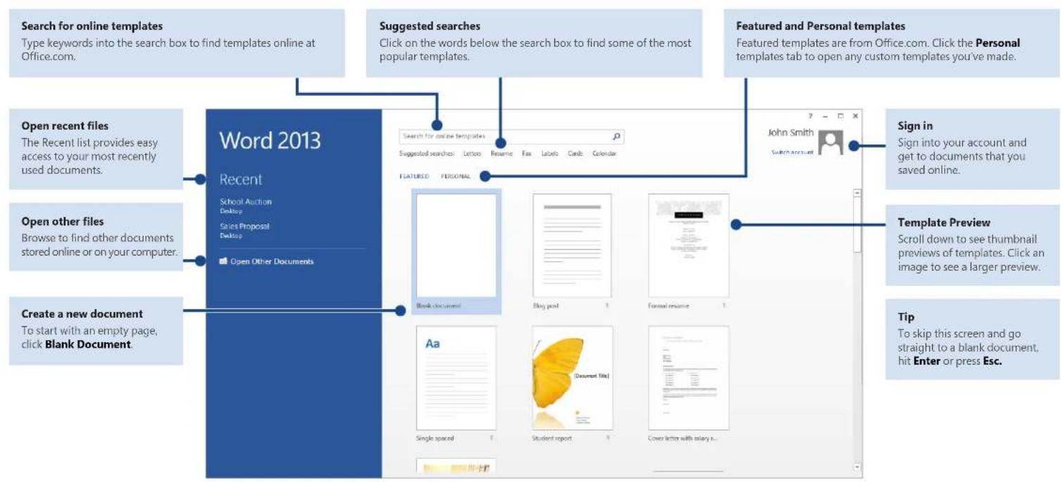 MICROSOFT Word 2013 - Quick Start Guide - 1