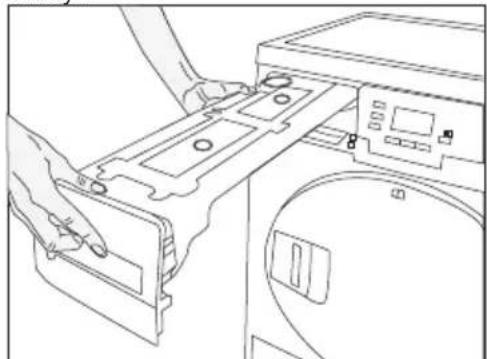 Technical line drawing of a mechanical assembly with mounting brackets and housing.