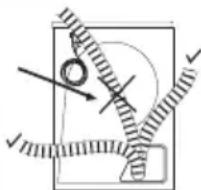 Diagram of a mechanical or electrical component with rotational arrows indicating motion (no text or symbols)