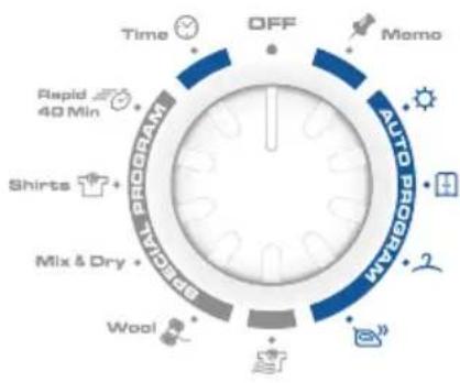 CANDY EVOC 781 BT-S - SELEZIONE DEL PROGRAMMA - 1
