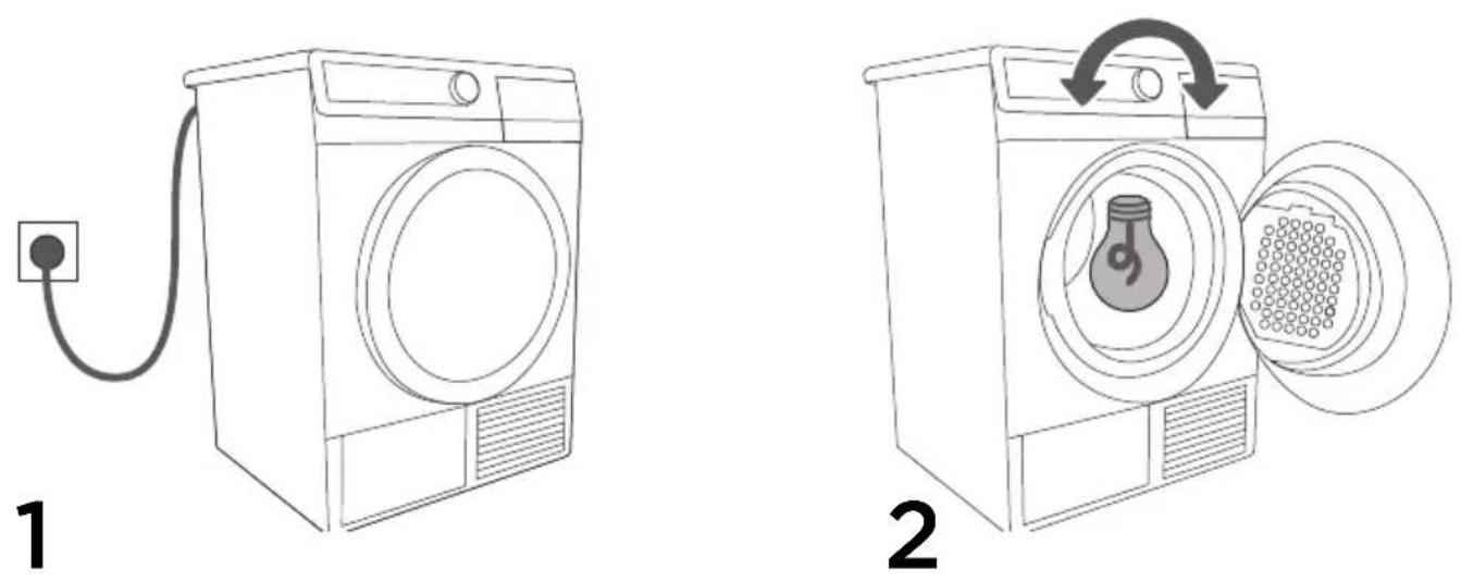 Pelgrim PWD111 - MISE EN MARCHE DU SÈCHE-LINGE - 1