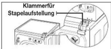 Klammerfür Stapelaufstellung