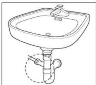 SAMSUNG SDC3D809 - De afvoerslang rechtstreeks aansluiten - 3