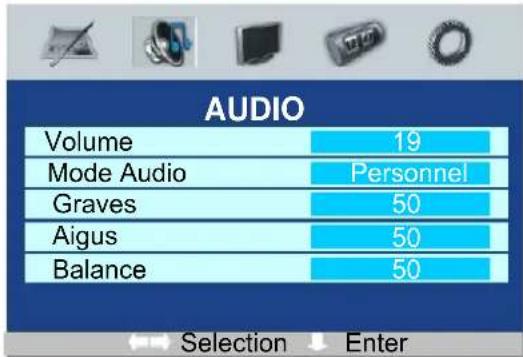 WHIRLPOOL Atlanta - Options du menu AUDIO - 1