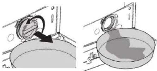 BEKO WMD 57122 - Drenado de remanentes de agua y limpieza del filtro de la bomba - 3