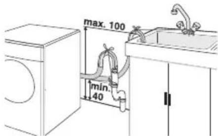BEKO WMD 57122 - Conexión al desagüe - 1