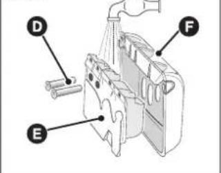 Technical diagram of a mechanical component with labeled parts D, E, and F