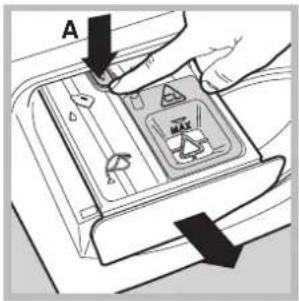 HOTPOINT Aqualtis AQLF9D 69 U - Cleaning the detergent dispenser drawer - 1