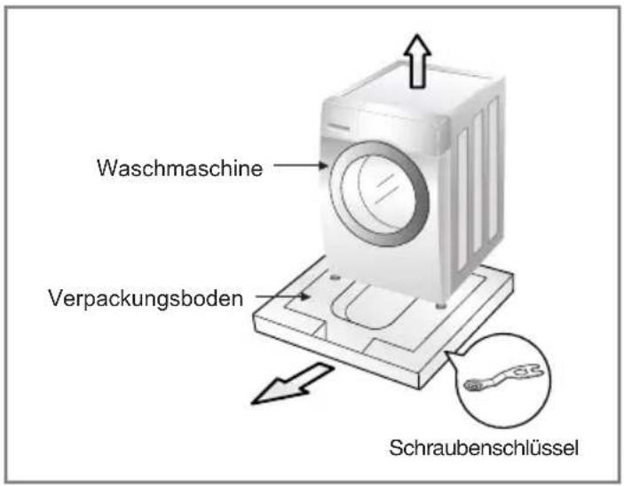 Waschmaschine Verpackungsboden Schraubenschlüssel