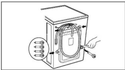 LG F14B9QDA - ■ Rimozione delle viti di trasporto - 2