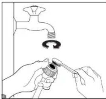 ZANUSSI ZWG 1120 M - Cleaning the water inlet filters Important! - 1