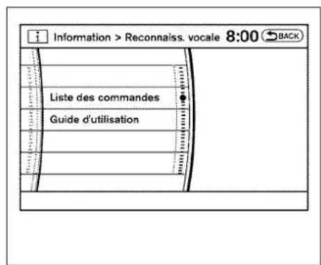 NISSAN Armada (2011) - Affichagedelalistedescommandes - 3