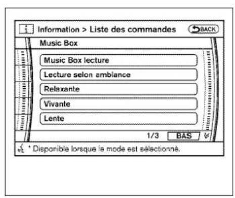 NISSAN Armada (2011) - Affichagedelalistedescommandes - 6