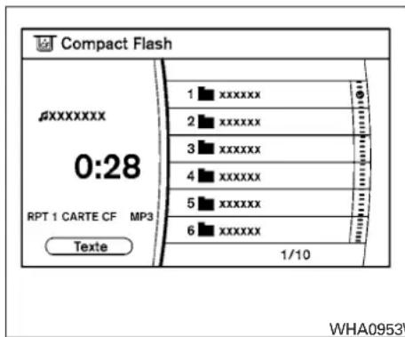 NISSAN Armada (2011) - FONCTIONNEMENTDULECTEUR COMPACTFLASH ^MD (CF)(selon l'équipementduvéhicule) - 1