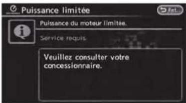 NISSAN Leaf (2012) - Avertissementd'e'nergielimite'e - 2