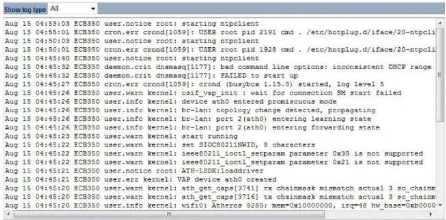 ENGENIUS ECB350 - System Log - 1