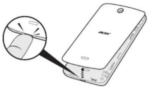 ACER Liquid Z3 Duo - Installer la batterie - 1