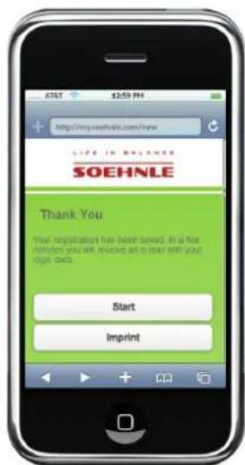 SOEHNLE Web Connect - Setting up the user account - 3