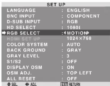 MARANTZ PD4250D - Setting a computer image to the correct RGB select screen - 1