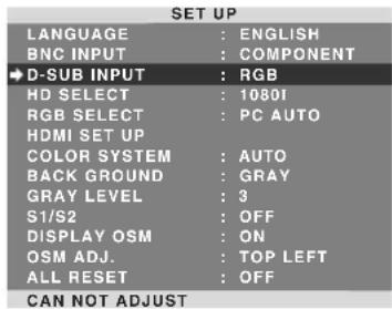 MARANTZ PD4250D - Checking the signal being transmitted to RGB1 terminal - 1