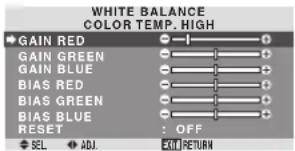 MARANTZ PD4250D - Adjusting the color to the desired level - 1