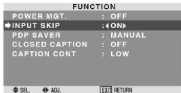 MARANTZ PD4250D - Setting the Input Skip - 1