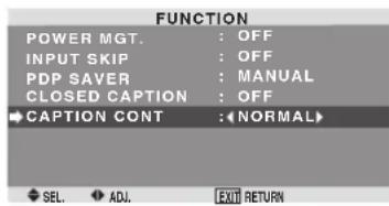 MARANTZ PD5050D - Reducing the brightness of Closed Caption - 1