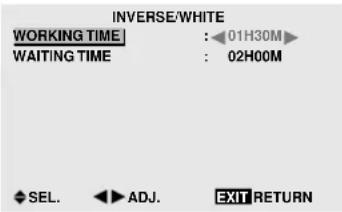 MARANTZ PD6140D - Setting the time for INVERSE/WHITE - 2