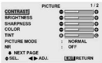 MARANTZ PD6140D - Adjusting the picture - 1
