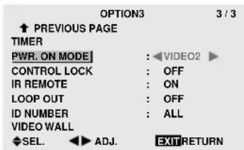 MARANTZ PD6140D - Setting the power on mode - 3