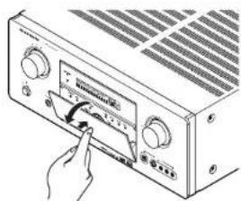 MARANTZ SR8500 - Opening and closing the front panel door - 1