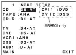 MARANTZ SR8500 - INPUT SETUP (ASSIGNABLE DIGITAL INPUT) - 1