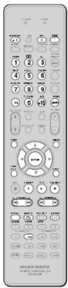 MARANTZ SR6001 - CONTROLLING A MARANTZ DVD PLAYER (DVD MODE) CONTROLLING A MOBATHOMORGVCNARODEJZ CD (CD MODE) - 1