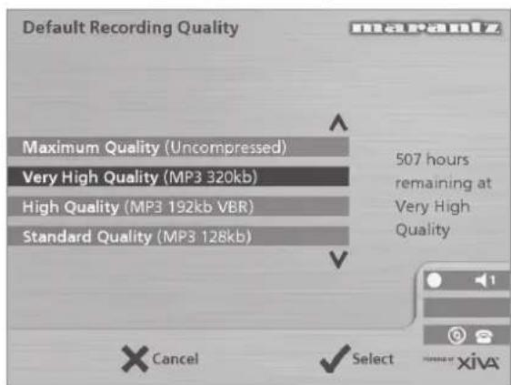 MARANTZ DH9300 - Default Recording Quality - 1