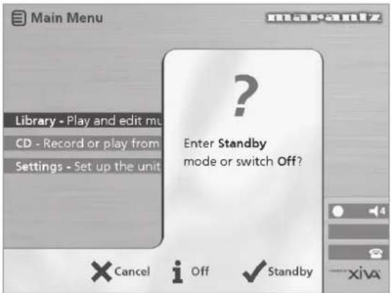 MARANTZ DH9300 - To enter standby or off mode - 1