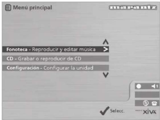 MARANTZ DH9300 - MENÚ PRINCIPAL DE MUSIC SERVER - 1