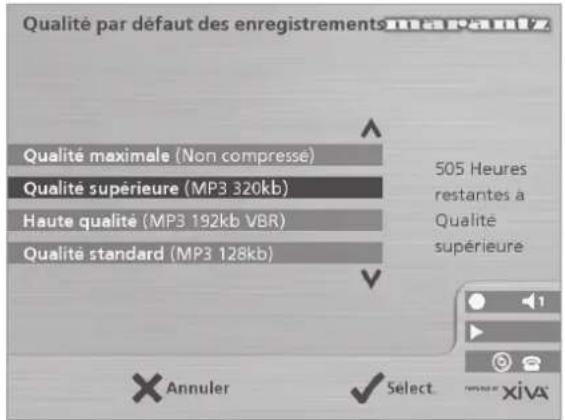MARANTZ DH9300 - Qualité par défaut des enregistrements - 1
