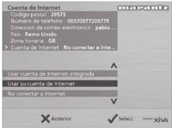 MARANTZ DH9300 - Para conectar Music Server a una cuenta de Internet - 1